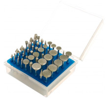 Набор мини-насадок с алмазным напылением ПРОФЕССИОНАЛ в пластиковом боксе (Р 180; хвостовик 3 мм; 50 предметов) Зубр 33383-H50