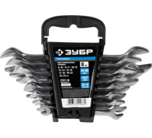 Набор рожковых гаечных ключей 8х24мм, 8шт Зубр ПРОФИ 27021-H8