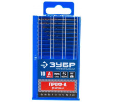 Набор сверл по металлу (10 шт; Р6М5; 0.5-2.2 мм) Зубр 29625-H10-P