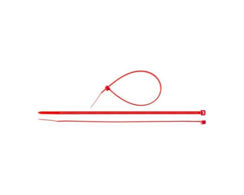Нейлоновый хомут Зубр МАСТЕР красный, 3,6 мм x 200 мм, 100 шт 309040-36-200