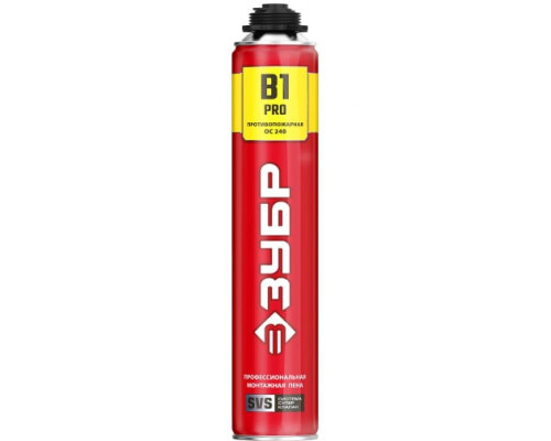 Огнестойкая монтажная пена ЗУБР PRO B1 750 мл, под пистолет, SVS 41146