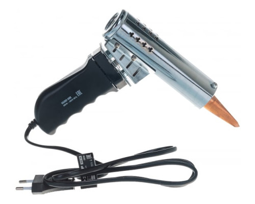 Паяльник с пластмассовой рукояткой и долговечным жалом, 500Вт, клин Зубр ПРОФЕССИОНАЛ 55302-500