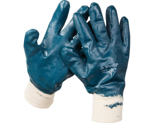 Перчатки "МАСТЕР" рабочие с манжетой с нитриловым покрытием (р. L 9) Зубр 11272-L