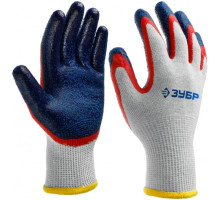 Перчатки с двойным нитриловым обливом ЗУБР Захват-2, размер L-XL 11454-XL