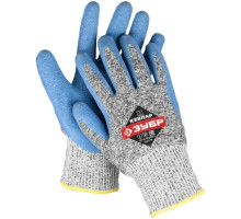 Перчатки с рельефным латексным покрытием Зубр ЭКСПЕРТ размер 9/L 11277-L