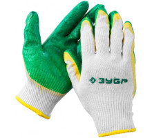 Перчатки трикотажные с двойной обливной ладонью из латекса (размер L-XL) "МАСТЕР" ЗУБР 11459-XL