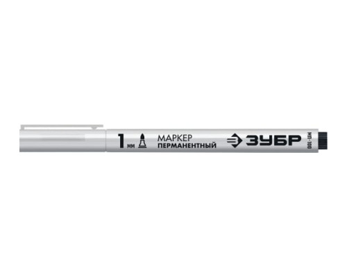 Перманентный маркер ЗУБР МП-100 белый, 1 мм заостренный 06320-8