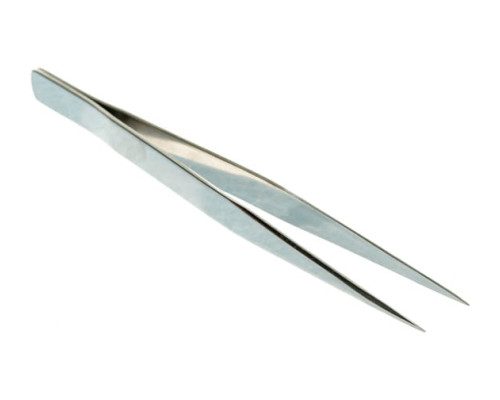 Пинцет для электроники и точной механики, нержавеющая сталь, антимагнитный, прямой, заостренные губки, 140мм Зубр 22211-1-140