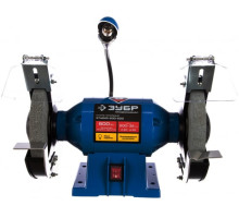 Профессиональный точильный двойной станок Зубр Профессионал лампа подсветки, d=200x25x32мм, 600Вт ЗТШМЭ-200-600