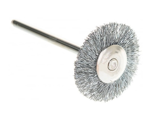 Радиальная щетка Зубр на шпильке из нержавеющей стали d 20x3.2 мм L 42 мм 35931