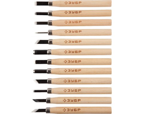 Резцы фигурные профессиональные Эксперт 12 шт Зубр 18375-h12