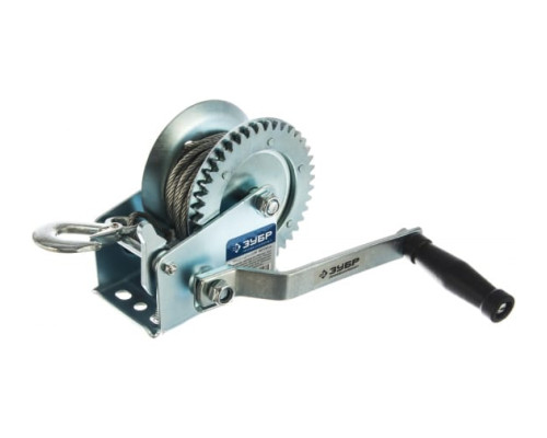 Ручная барабанная лебедка Зубр ПРОФЕССИОНАЛ тросовая 0,5т 8м 43113-0.5_z01