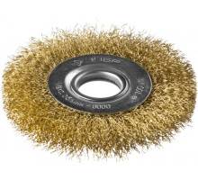 Щетка дисковая (100х22 мм; витая стальная латунированная проволока 0.3 мм) ЗУБР 35187-100_z01