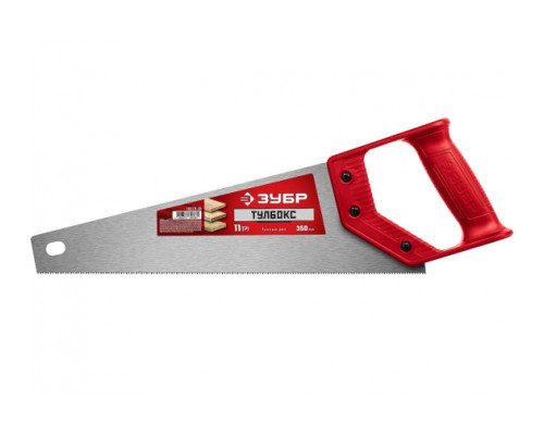 Специальная ножовка ЗУБР ТАЙГА-Тулбокс 350 мм, 11 TPI, прямой зуб, точный рез, импульсная закалка 15079-35