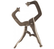 Специальный ручной зажим Зубр Эксперт точечный с подвижными губками для деталей различных форм 280 мм 22517