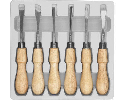 Стамески Зубр ЭКСПЕРТ фигурные профессиональные, 6шт 18373-H6