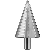 Сверло ступенчатое Р6М5, 6-52 мм, 12 ступ., L- 100 мм ЗУБР 29670-6-52