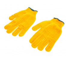 Трикотажные перчатки Зубр с противоскользящим двусторонним перекрестным покрытием (размер L-XL) 11278-XL