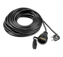 Удлинитель-шнур ЗУБР "ПВС 315-Ш", 20 м, 3500 Вт, 1 гнездо, IP44, ПВС 3х1,5 мм2, 55020-20