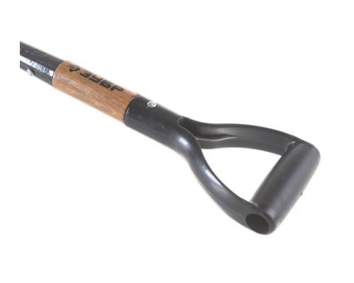 Автомобильная лопата, деревянный черенок, с рукояткой Зубр Профи-10 Профессионал 39355_z02