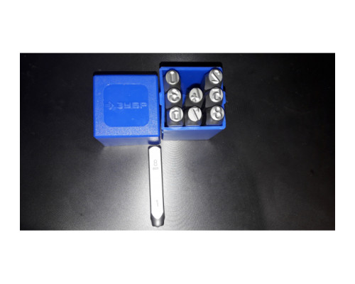 Цифровые арабские клейма, шрифт 8мм Зубр  "ЭКСПЕРТ" 21501-08_z01