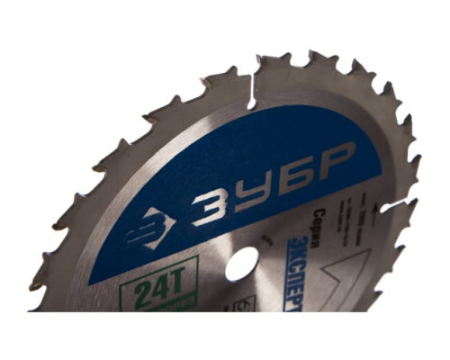Диск пильный по дереву (190х16 мм; 24Т) "быстрый рез" Зубр 36901-190-16-24