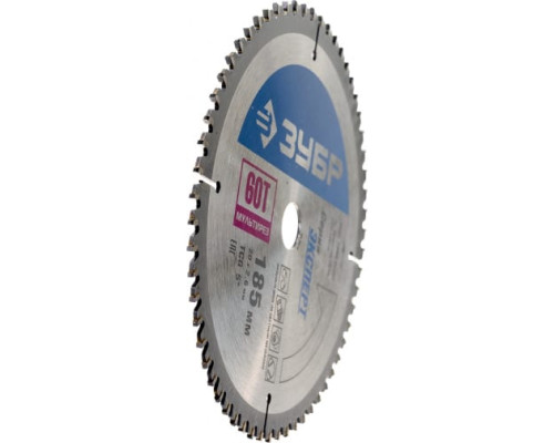 Диск пильный "Точный-МУЛЬТИ рез" (185х20 мм; 60Т) Зубр 36907-185-20-60