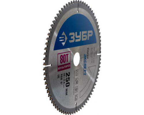 Диск пильный "Точный-МУЛЬТИ рез" (250х30 мм; 80Т) Зубр 36907-250-30-80