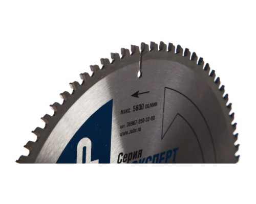 Диск пильный "Точный-МУЛЬТИ рез" (250х32 мм; 80Т) Зубр 36907-250-32-80
