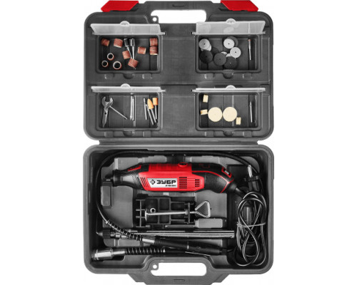 Электрический гравер ЗУБР 41 предмет, кейс ЗГ-160 КН41