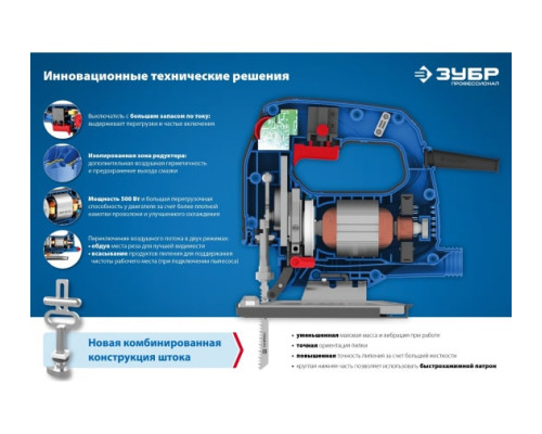 Электрический лобзик ЗУБР Профессионал 500 Вт ЛП-500