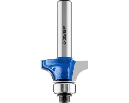 Фреза кромочная калевочная №1 ПРОФЕССИОНАЛ (25.4х11х54.3 мм; R6.3 мм; хвостовик 8 мм) Зубр 28701-25.4