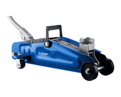 Гидравлический подкатной домкрат 2т, 135-330мм, в кейсе, ЗУБР Профессионал T30 43053-2-K