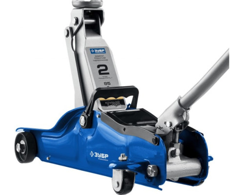 Гидравлический подкатной домкрат 2т, 85-330мм, в кейсе, ЗУБР Профессионал T35 43056-2-K