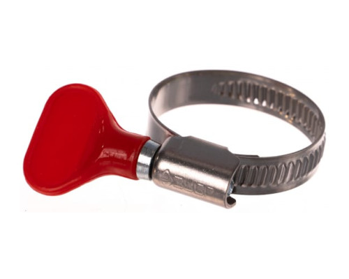 Хомуты Зубр ЭКСПЕРТ Бабочка из нержавеющей стали с накатной лентой НЛ-9, 20-32мм, 100шт 37835-20-32-100