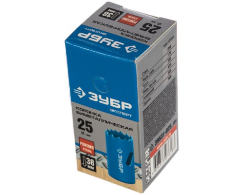 Коронка "ЭКСПЕРТ" биметаллическая (25 мм) Зубр 29531-025_z01