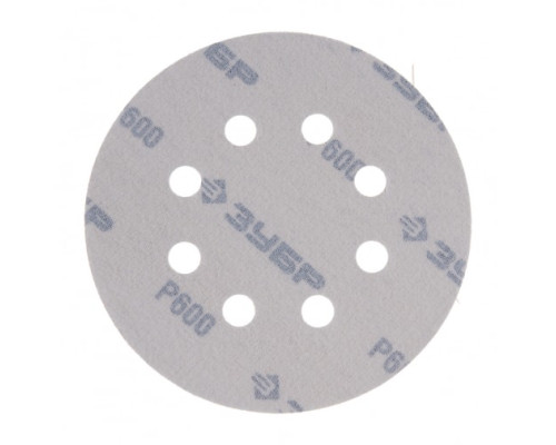 Круг шлифовальный универсальный 5 шт. (125 мм; Р600) "МАСТЕР" Зубр 35562-125-600