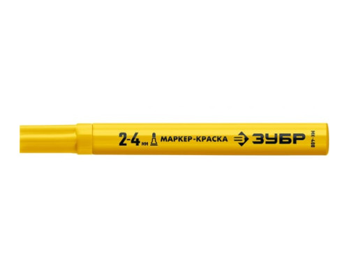 Маркер-краска ЗУБР Профессионал МК-400 жёлтый, 2-4 мм 06325-5