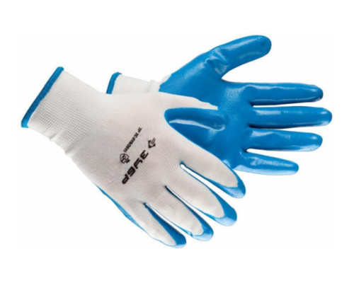 Маслостойкие перчатки для точных работ с нитриловым покрытием XL10 Зубр МАСТЕР 11276-XL