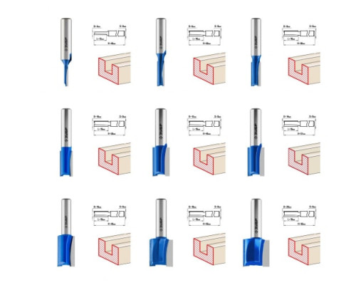 Набор фрез по дереву (30 шт; хвостовик 8 мм) Зубр 28796-H30