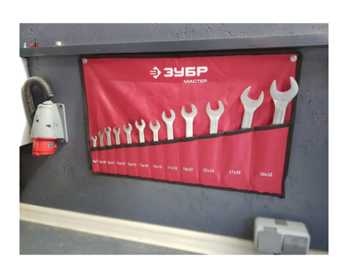 Набор гаечных рожковых ключей Зубр МАСТЕР 12 шт. 27010-H12