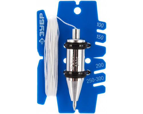 Отвес Зубр ЭКСПЕРТ строительный со шнуром и безопасным наконечником, 100 г 06347-10_z01