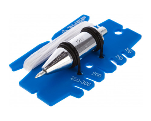 Отвес Зубр ЭКСПЕРТ строительный со шнуром и безопасным наконечником, 100 г 06347-10_z01