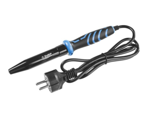 Паяльник с двухкомпонентной рукояткой, с защитным колпачком, керамическим нагревательным элементом, 60Вт, конус Зубр ПРОФЕССИОНАЛ 55413-60