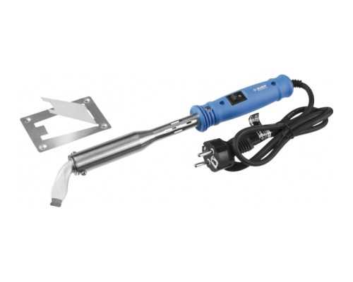 Паяльник с выключателем, пластмассовой рукояткой и долговечным жалом, 200Вт, клин Зубр ПРОФЕССИОНАЛ 55301-200