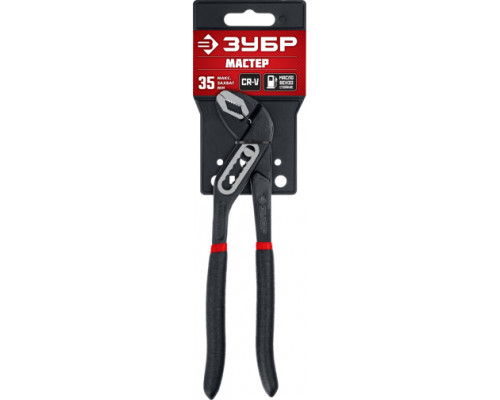 Переставные клещи Зубр Мастер Сr-V, высокомощный коробчатый шарнир, 180 мм 2242-18