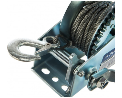 Ручная барабанная лебедка Зубр ПРОФЕССИОНАЛ тросовая 0,5т 8м 43113-0.5_z01