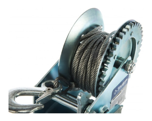 Ручная барабанная лебедка Зубр ПРОФЕССИОНАЛ тросовая 0,5т 8м 43113-0.5_z01