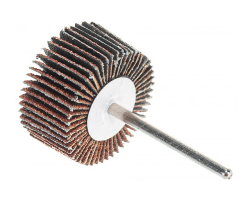 Шлифовальный круг Зубр веерный лепестковый на шпильке тип КЛО зерно - электрокорунд нормальный P80 15x30 мм 36600-080