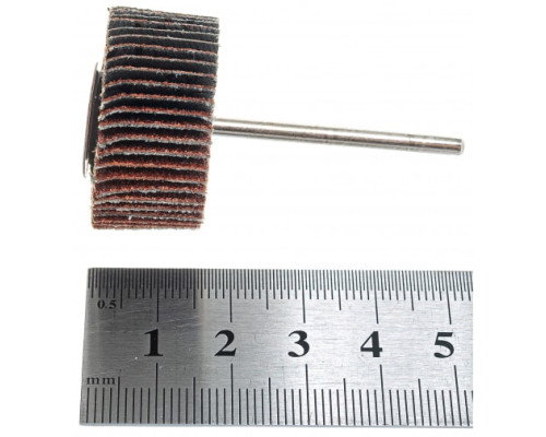 Шлифовальный круг Зубр веерный лепестковый на шпильке тип КЛО зерно - электрокорунд нормальный P80 15x30 мм 36600-080